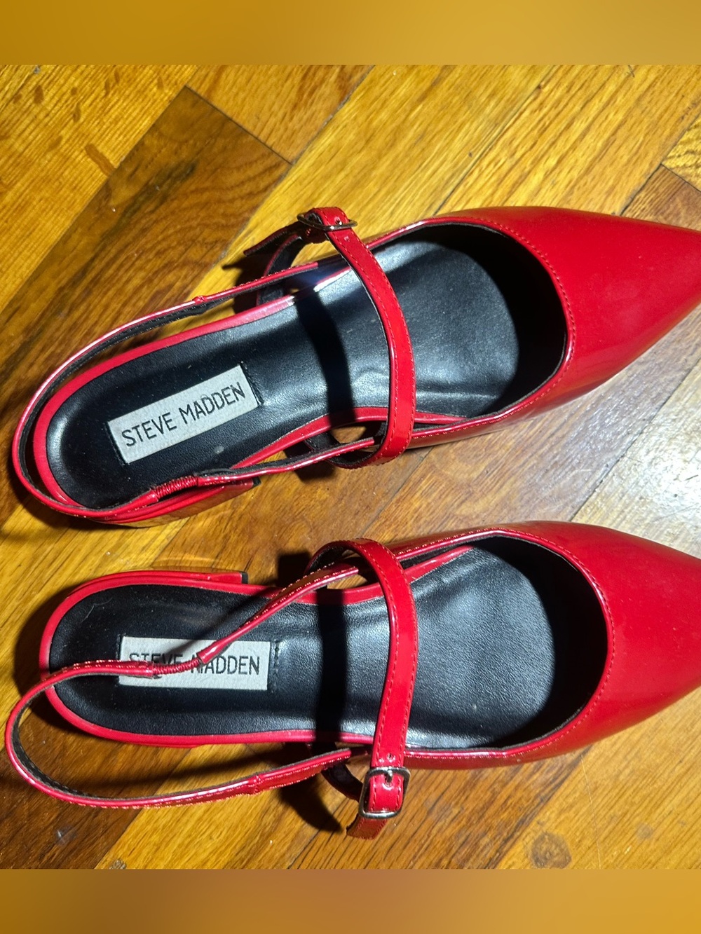 Steve Madden Red Pointed Mary Jane Heels